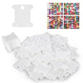 Hamtery 500pcs Embroidery Floss Bobbins with Floss Number Stickers, DIY Thread Organizer Set with Color-Coded Labels for Cross Stitch and Embroidery Storage