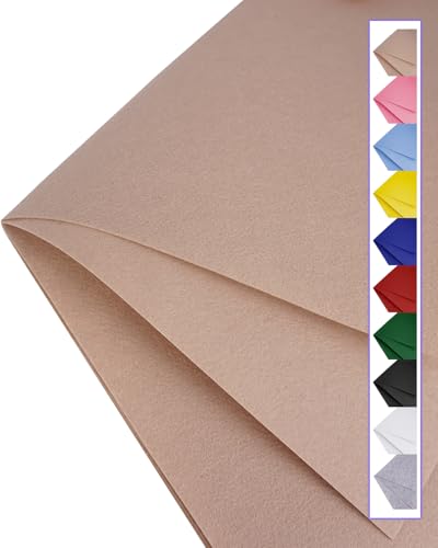 Tan Felt Fabric 72" x 18", Large Stiff Craft Felt Sheet by The Yard - color: Tan, size: 72" X 18" (0.5 Yard)