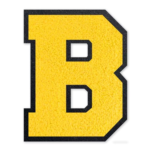 6 Inch Varsity Letter Patches Yellow Iron On Letters - color: Yellow, size: B