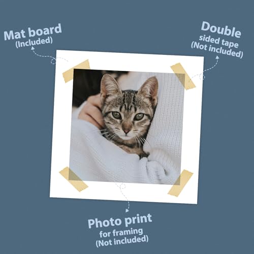 Golden State Art 12x12 White Uncut Picture Mats Matboards, Pack of 10 - size: 12x12