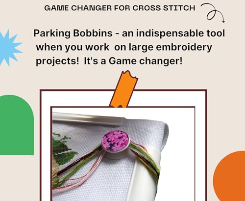 Parking Bobbins for Cross Stitch Accessory for Tightening Floss Tension Clips Floss Keepers Magnetic