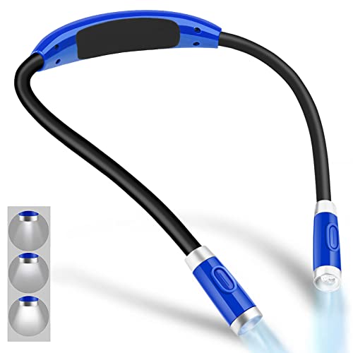 Vekkia Rechargeable LED Neck Book Light for Reading in Bed - color: Blue