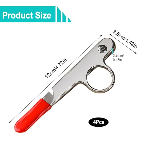 4 Pcs Thread Snips for Sewing, Sewing Scissors with Protective Rubber Sleeve, Ergonomic Mini Snippers for for Quilting, Embroidery, Dressmaking, 4.72 in Long, Silver