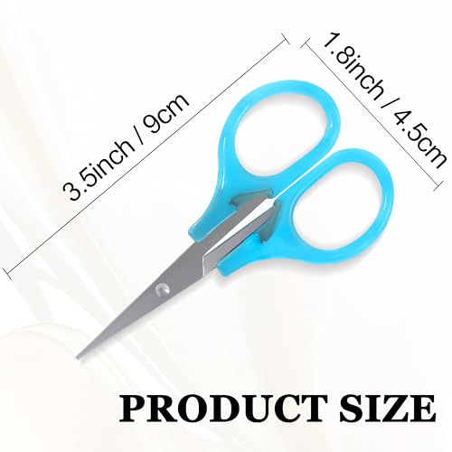 10 Pcs Small Scissors All Purpose, Stainless Steel Sharp Mini Detail Craft Scissors with Protective Cover for Embroidery, Paper Cutting, Sewing, Knitting, Crafting, 3.5" (Pack of 3) - size: 3.5 x 1.8 inches (Pack of 3)