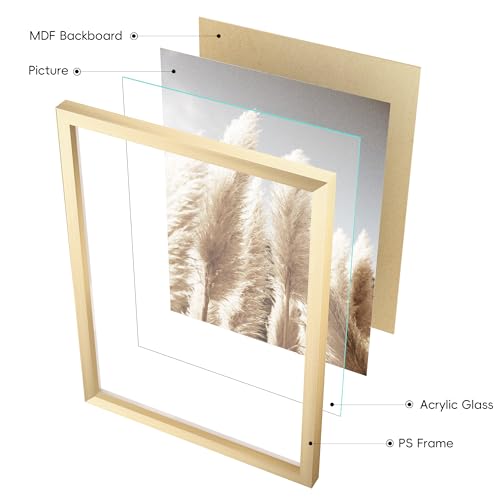 ArtbyHannah Gallery Wall Frame Set, 8 Pack Gold Picture Frames, Small - color: Gold, size: Small