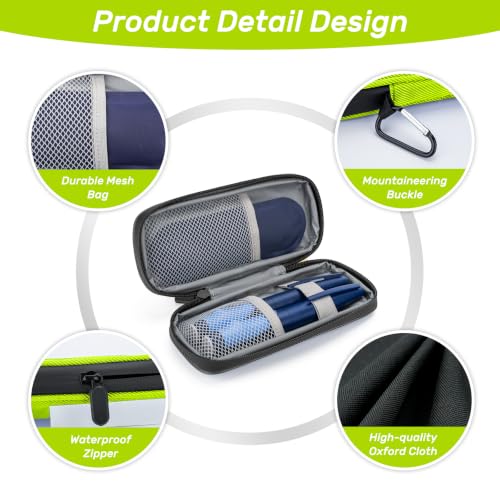 SMYV Insulin Cooler Travel Case with 2 TSA Approved Ice Packs, Green - color: Green