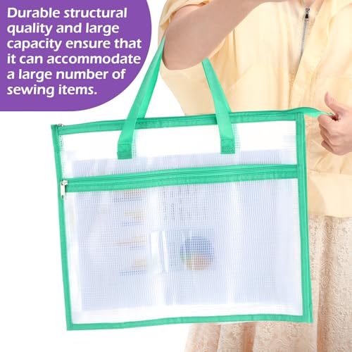 Clysee 5 Pcs Sewing Project Bag 14x11 Needlepoint Organizer, Multicolor - color: Multicolor