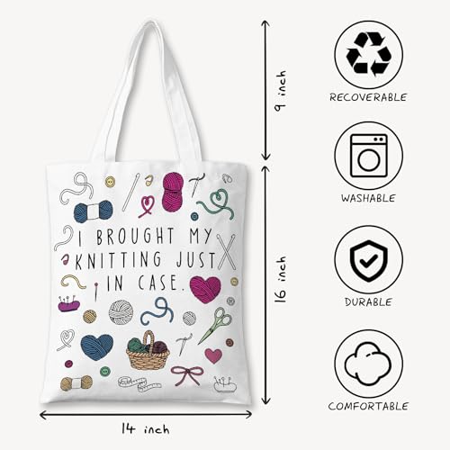 I Brought My Knitting Just In Case Tote Bag (154)