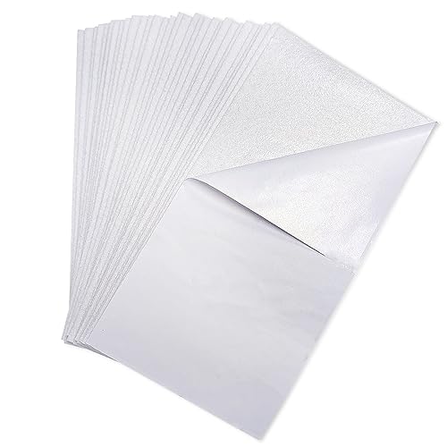 Jtnohx Self Adhesive Felt Sheets Adhesive Backed Felt Fabric White 4"x8" - color: White