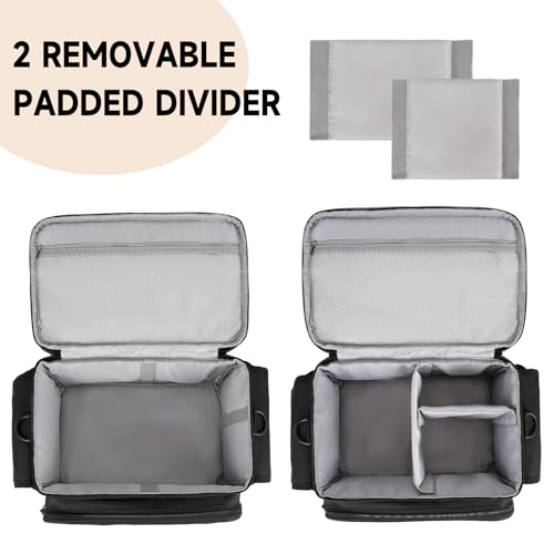 LEFOR·Z Large Sewing Supplies Organizer Bag(13 x 8 x 9 in),Sewing Basket - color: Black