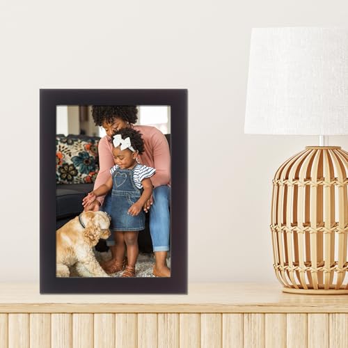 Lawrence Frames 755946 Espresso Wood Picture Frame, 4 by 6-Inch - color: Dark Walnut, size: 4X6