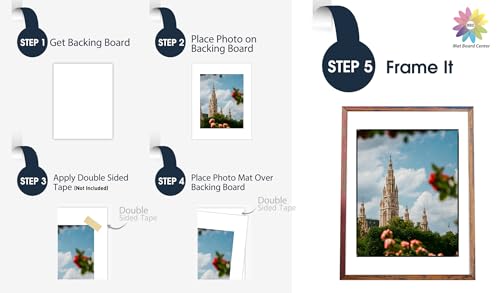 Mat Board Center 13x19 Backing Boards, 10 Pack White Backboards for Frames - size: 13x19