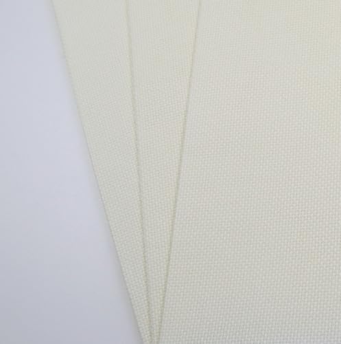 KCS 3 pc of 12" x 18"(30cmx45cm) Counted Cotton Aida Cloth Cross Stitch Fabric (Antique White,16CT) - color: Antique White, size: 16CT