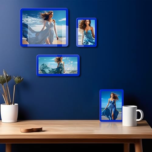 Bluesun 4x6 Picture Frame Blue,Vertical & Horizontal Wall & Tabletop - color: Blue, size: 4x6 （1 Pcs）