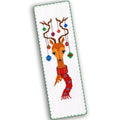 Povitrulya Santa's Reindeer - Counted Cross Stitch Bookmark Kit - DIY Embroidery Set - Hand Made Christmas Gift - color: Santa's deer