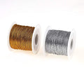 2 Spools 656 Feet Metallic Thread Gold Jewelry Thread Silver Craft String Tinsel String Craft Making Cord - color: Gold and Silver
