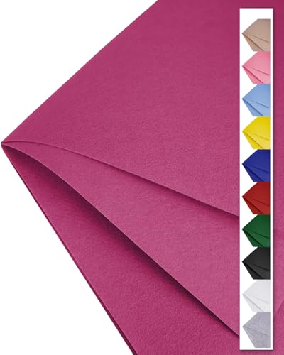 Fuchsia Felt Fabric 72" x 18", Large Stiff Craft Felt Sheet by The Yard - color: Fuchsia, size: 72" X 18" (0.5 Yard)