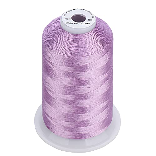 Simthread - 33 Selections - Various Assorted Color Packs of Polyester Embroidery Machine Thread Huge Spool 5500Y for All Sewing Embroidery Machines - 3 Different Purple Colors - color: 3 Differ Purple