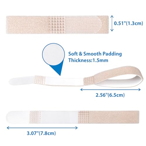 Finger Buddy Straps, 12PCS Finger Buddy Tape Straps Loops, Beige - color: Beige