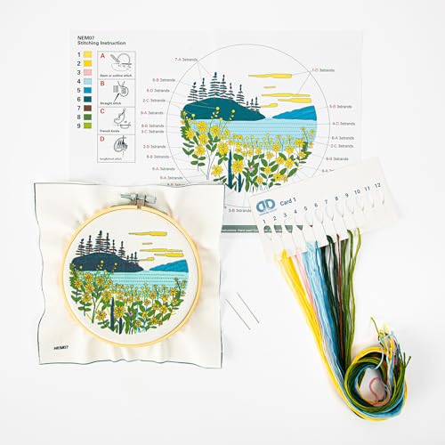 DIAMOND DOTZ Mountain Lake Embroidery Kit for Beginners and Adults, Craft - color: Mountain Lake Embroidery