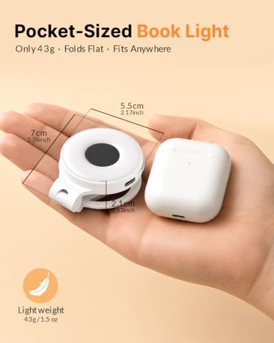 18 LED Rechargeable Clip On Book Light for Reading in Bed