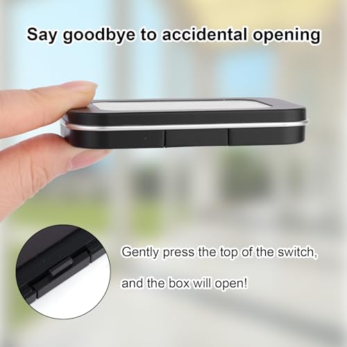 Magnetic Needle Holder Case with Clear Lid, Sewing Pin Storage Box Keeper for Needles Embroidery Bobby Pins Paper Clips Under 6.5cm, Craft Supply Organizer Gift Tool Accessories (Needles Not Included)