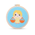 Harimau Punch Needle Kit Twelve Zodiac Signs Pattern,1Pc Embroidery Hoop, Essential Punch Needle Supplies,Ideal Punch Art for Beginners,DIY Adults Embroidery, Video Teaching - color: 65281