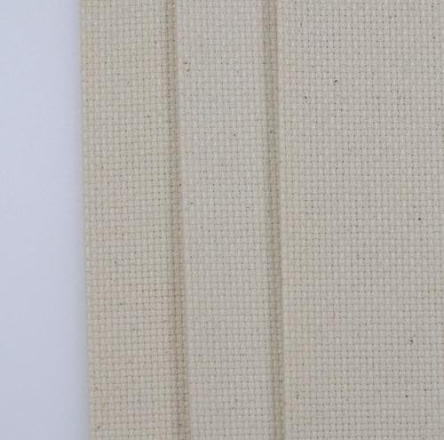 KCS 3 pc of 12" x 18"(30cmx45cm) Counted Cotton Aida Cloth Cross Stitch Fabric (Oatmeal,18CT) - color: Oatmeal, size: 18CT