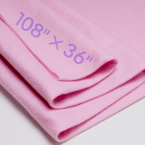 Baby Pink Fabric Sheet 108" X 36", 1.4mm Thick Large Soft Durable Flexible Craft Felt by The Yard, Nonwoven Fabric for DIY Sewing, Arts and Crafts, Decoration Projects - color: Baby Pink, size: 3 yard pre cut