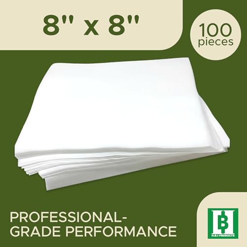 HBI No Show Mesh Embroidery Stabilizer Sheets, Cut Away, 8 x 8 in, 100 Pk - size: 8" x 8"