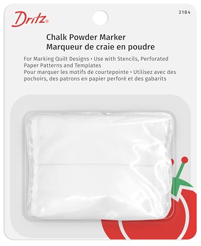 Dritz 3184 Chalk Powder Marker, White, 1.3 Ounce (Pack of 1) - size: 1.3 Ounce (Pack of 1)