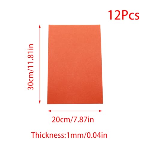 12PCS Felt Sheets for Crafts, Assorted Yellow Craft Felt Pack, Soft Fabric Skin Felt for DIY Craft Sewing Patchwork Art Projects, 12 x 8 Inch - color: 3yellow, size: 12PCS