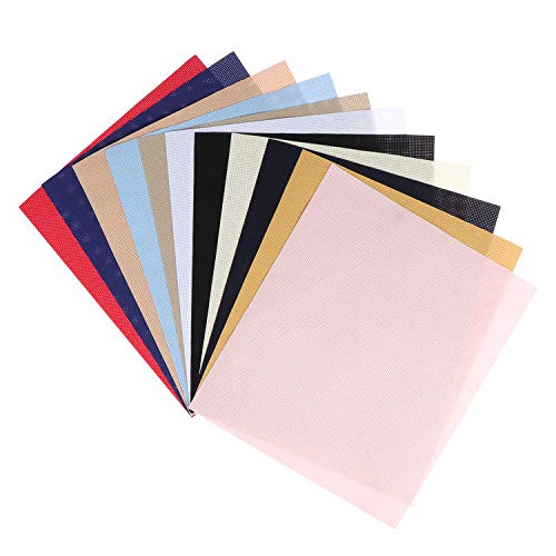 10pcs Cross Stitch Fabric DIY Cross Stitch Aida Cloth Fabric for Embroidery DIY Handmade Art Craft (5.9×5.9in)