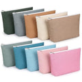 Reginary 10 Pcs Canvas Makeup Bags Bulk Blank Cosmetic Bags,Multicolor - color: Multicolor