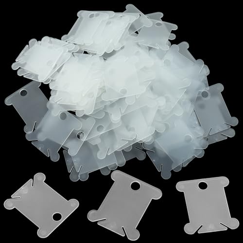 300 Pcs Plastic Embroidery Floss Bobbins, Clear - color: Transparent