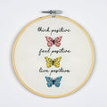 DUTCH STITCH BROTHERS Butterflies Embroidery Starter Kit with Pattern and Instructions. Stamped Embroidery Kits with Embroidery Clothes with Pattern. 6" Embroidery Hoop - color: DSB036 Stamped fabric