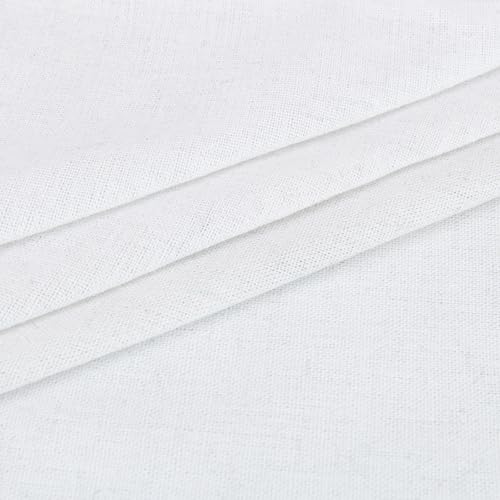 20 PCS 5.9 × 5.9 Inch Linen Embroidery Fabric, Bright White Fabric - color: Bright White, size: 5.9×5.9 Inch