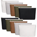 Reginary 10 Pcs Canvas Makeup Bags Bulk Blank Cosmetic Bags,Neutral Color - color: Neutral
