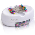 Arcimatto Magnetic Pin Holder, Strong Magnet Pincushion with Drawer, Pin Cushion with 100 Pcs Ball Head Straight Pins for Sewing, Needle Cushions Bobby Pin Holder Paper Clip Organizer for Quilting - color: White