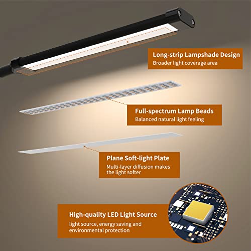 iZELL Desk Light [2-Pack] LED Desk Lamp with Clamp [77 LEDs with 3 Color Modes & 10 Brightness Levels] Flexible Gooseneck Book Light, Easy Clip-on Reading Light - style: [2-Pack] 1 LED Lamp