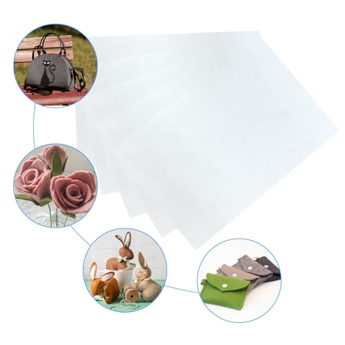 12 Pcs White Felt Sheets, 8 x 12 Inch, 1mm Thick - color: White