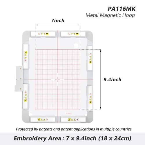 Sew Tech Magnetic Embroidery Hoop for Viking PFAFF, 10x8in 260x200mm Bar