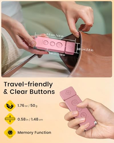 Glocusent Eye-Caring 12 LED Book Light, Compact Rechargeable Reading Light - color: Pink
