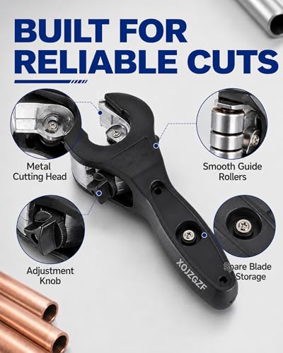 Copper Pipe Cutter Tool Ratchet Ratcheting Tubing Steel Cutters Tube Hand Inside PVC Rubber Hose Thread Cutting EMT Conduit Aluminum Corta Tubos De Trinquete Cortadora Cobre Mini Plumbing(1PC)
