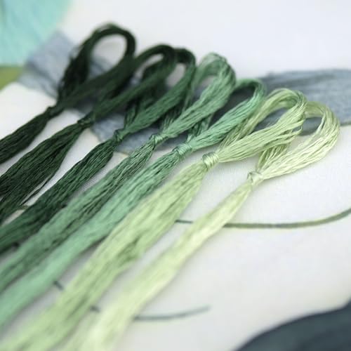 Natural 100% Silk Thread, Handmade Embroidery Thread Silk Floss 7 Colors 110m Each (19) - color: 19