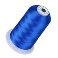 Simthread Embroidery Thread 5500 Yards Electic Blue 420, 40wt 100% Polyester for Brother, Babylock, Janome, Singer, Pfaff, Husqvarna, Bernina Machine - color: ElecticBlue420