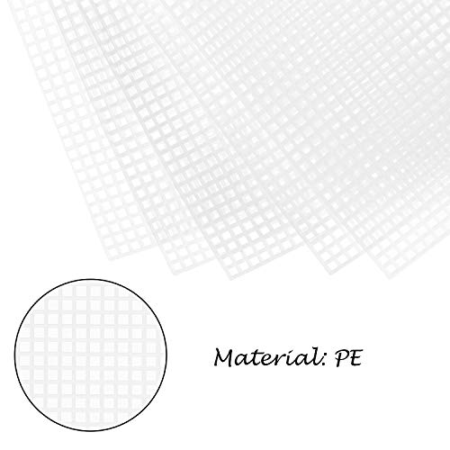 YOUNTHYE 10 PCS 5 Count Plastic Canvas Sheets, 21 x 13.1 Inch Large Hole Plastic Mesh Canvas for Acrylic Yarn, Embroidery Practice, Needlepoint, Crochet, DIY Crafts and Custom Cutting Projects - size: 5count
