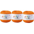 golo 3 Balls Crochet Thread Size 10 Crochet Yarn for Hand Knitting 632 - color: 000-632 Gold