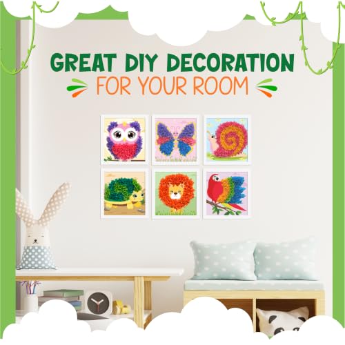 jackinthebox Poke Art Animals Crafts Kits for Kids, Boys & Girls, Ages 4-8 - style: Animals