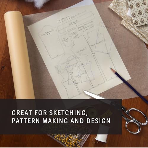 Bienfang Sketching & Tracing Paper Roll, Canary Yellow, 12 Inches x 50 Yards (2-Pack) 100 Yards Total - for Drawing, Trace, Sketch, Sewing Pattern